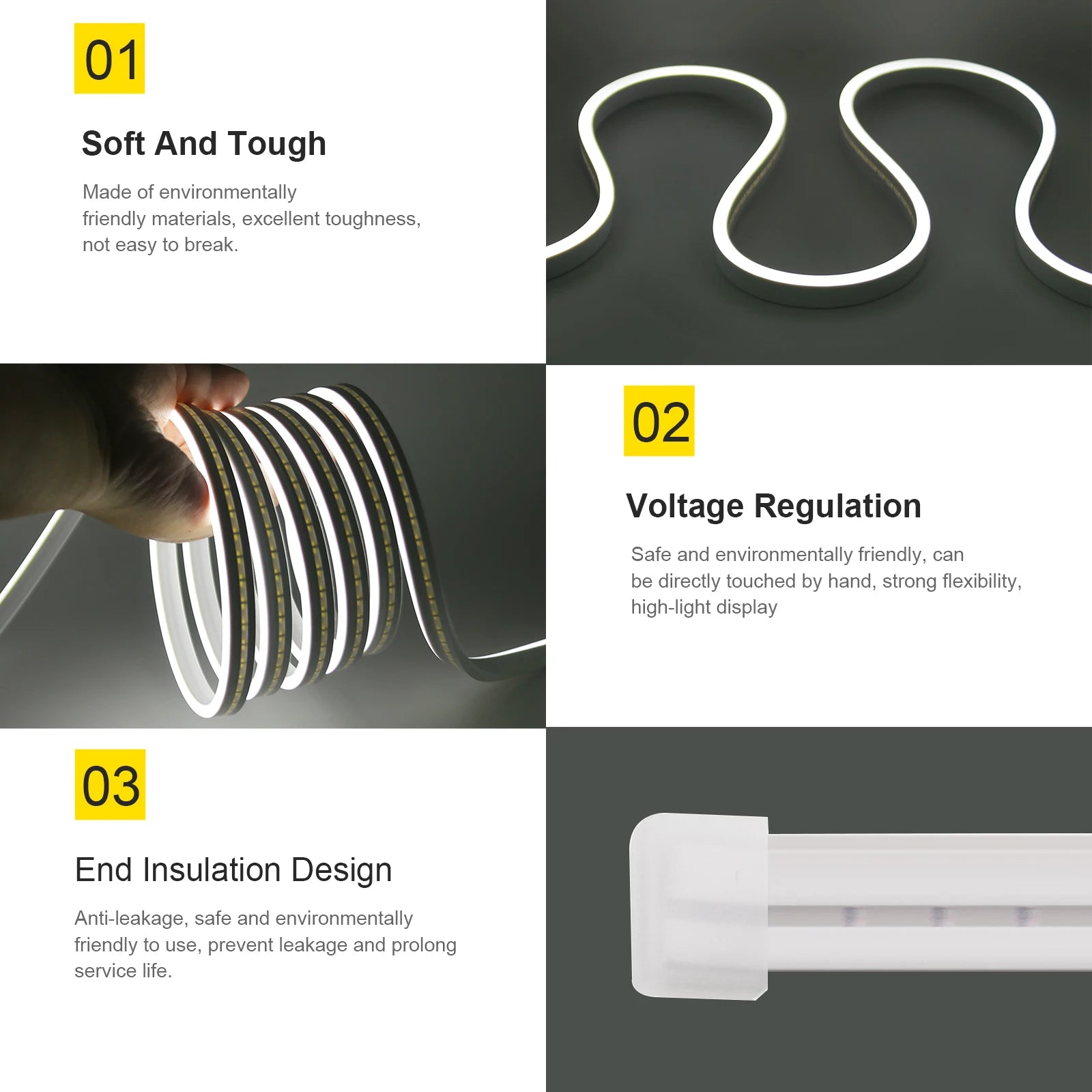 Tira Luz LED Neón Multicolor 5 Metros 120 LEDs/m USB 5V