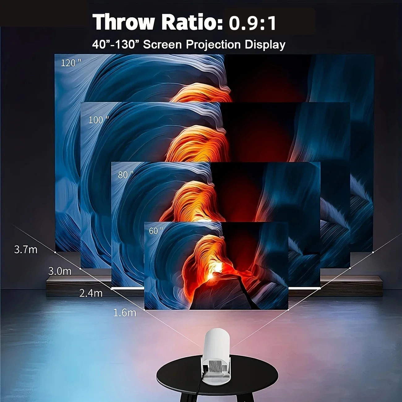 Mini Proyector Portátil 2025 4k 1080p Wifi6 Bluetooth 5.0