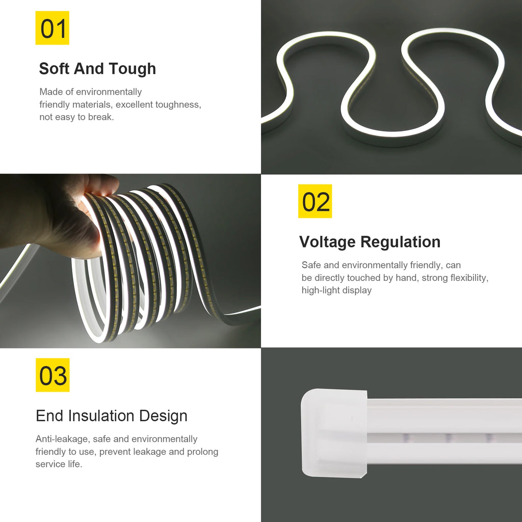 Tira Luz LED Neón Multicolor 5 Metros 120 LEDs/m USB 5V